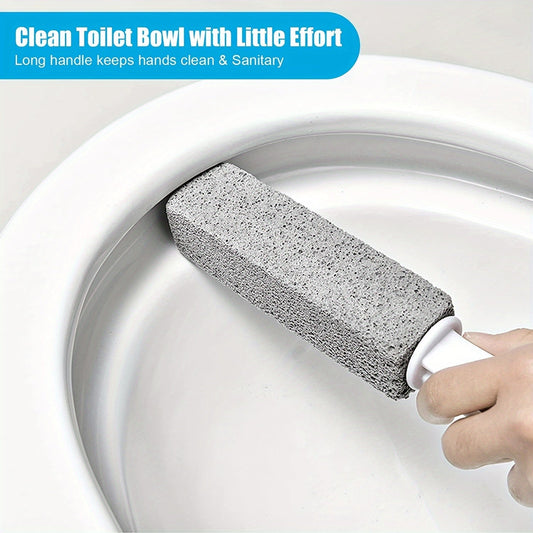 Pumice Stone Toilet Bowl Cleaner - Ergonomically Designed for Effortless Stain, Limescale & Rust Removal, Safe on Tiles & Iron, Perfect for Everyday Cleaning, Crisp White Color, High-Quality, Premium Toilet Cleaner