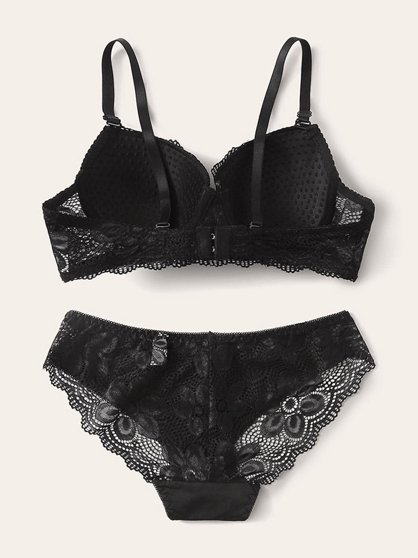 Floral lace underwire cami bra and panties set for women, sexy lingerie.