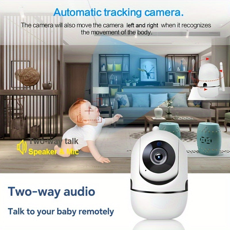 AI Smart Human Tracking Motion Detection, 2.4G Alarm Push, Video Surveillance, Smart Home Security Camera Mini Camera PTZ Camera Two-way Audio Security for Indoor and Outdoor Pet Monitoring. This Camera is a 1pc HD 1080P Wireless Security WIFI Camera