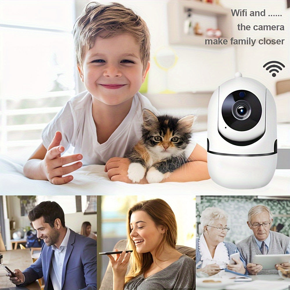 AI Smart Human Tracking Motion Detection, 2.4G Alarm Push, Video Surveillance, Smart Home Security Camera Mini Camera PTZ Camera Two-way Audio Security for Indoor and Outdoor Pet Monitoring. This Camera is a 1pc HD 1080P Wireless Security WIFI Camera