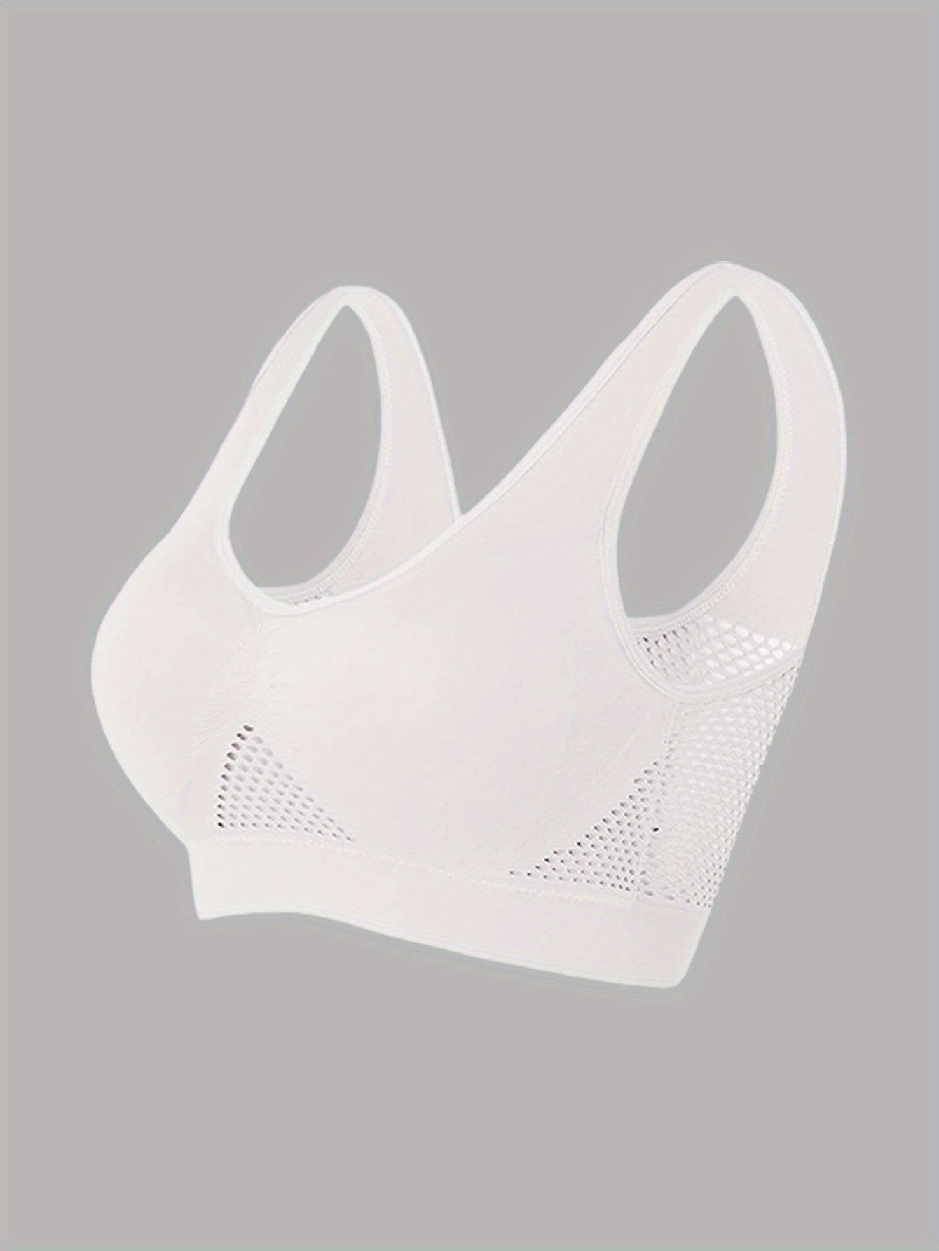 Plus Size Women's Sports Bra with Wide Straps and Shockproof Design