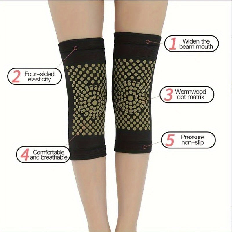 Protect joints with 2 knee pads and foot socks for warmth