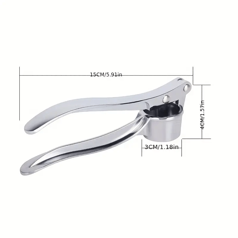 High-quality Stainless Steel Garlic Press - Effortless Garlic Crusher and Ginger Chopper, Simple to Maintain Kitchen Utensils, Sturdy Tool for Everyday Cooking