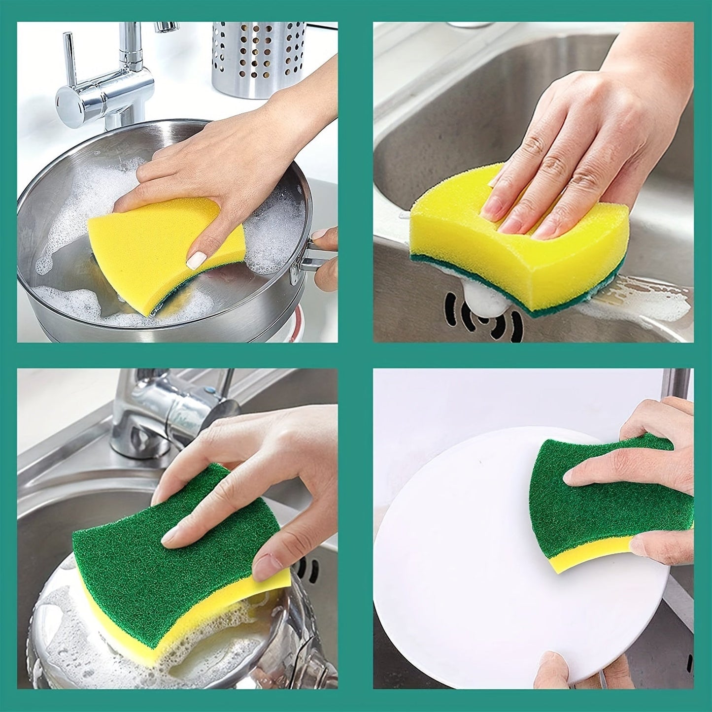 Get spot-free, odor-resistant cleaning with our 25/40pcs Multi-Purpose Quick Dry Dish Sponge. This kitchen cleaning sponge is perfect for all your cleaning needs, from dishes to countertops. With extra durability and a multi-purpose scrubber, it's great