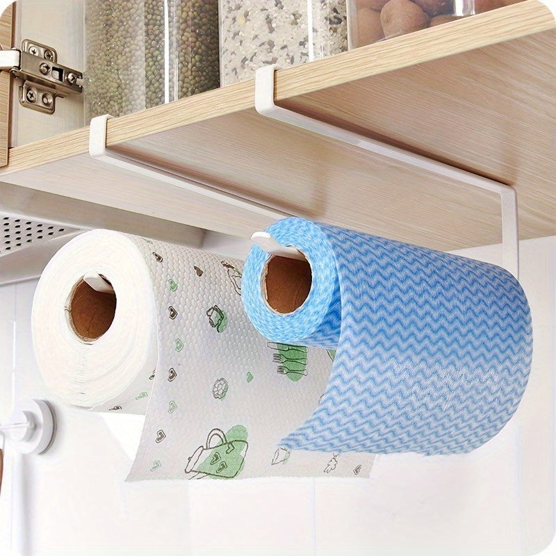 Rack for kitchen tissue, non-perforated cabinet, roll paper holder, storage rack for kitchen tissue cling film and cloths.