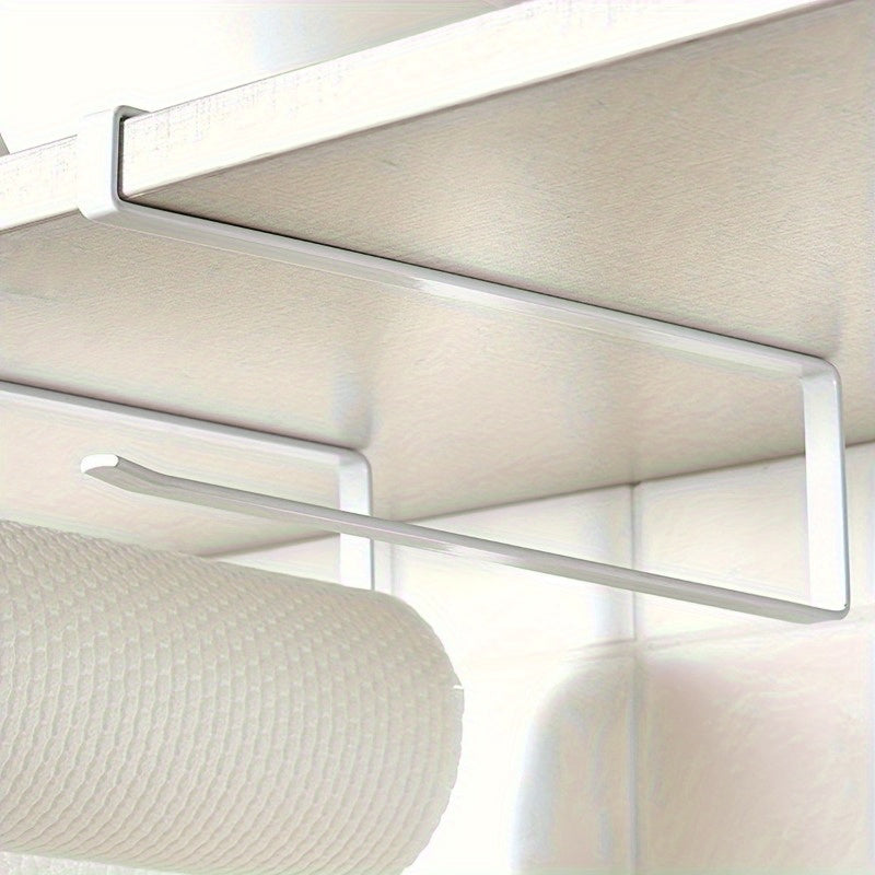 Rack for kitchen tissue, non-perforated cabinet, roll paper holder, storage rack for kitchen tissue cling film and cloths.