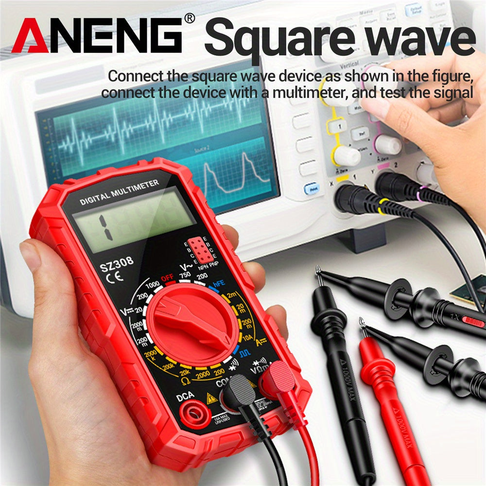 ANENG SZ308 is a high-precision digital multimeter with multifunctional AC-DC voltage, current, and resistance testing capabilities, and does not require batteries.