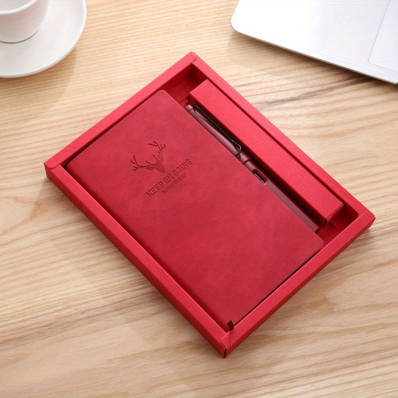 Business notebook set with printed meeting notepad and pen, perfect for gifting or as a souvenir.