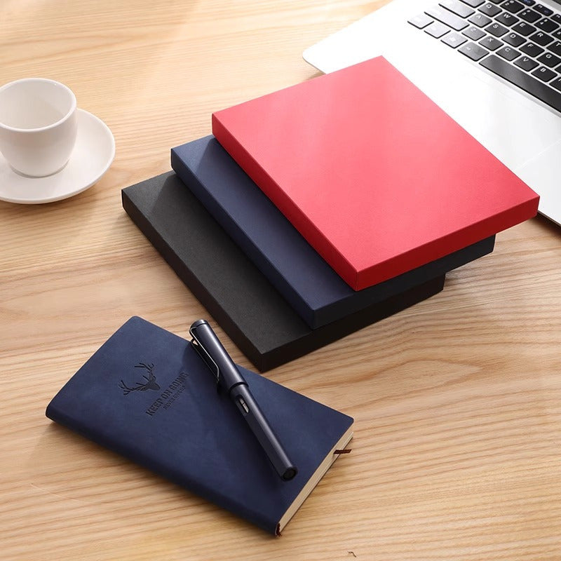 Business notebook set with printed meeting notepad and pen, perfect for gifting or as a souvenir.