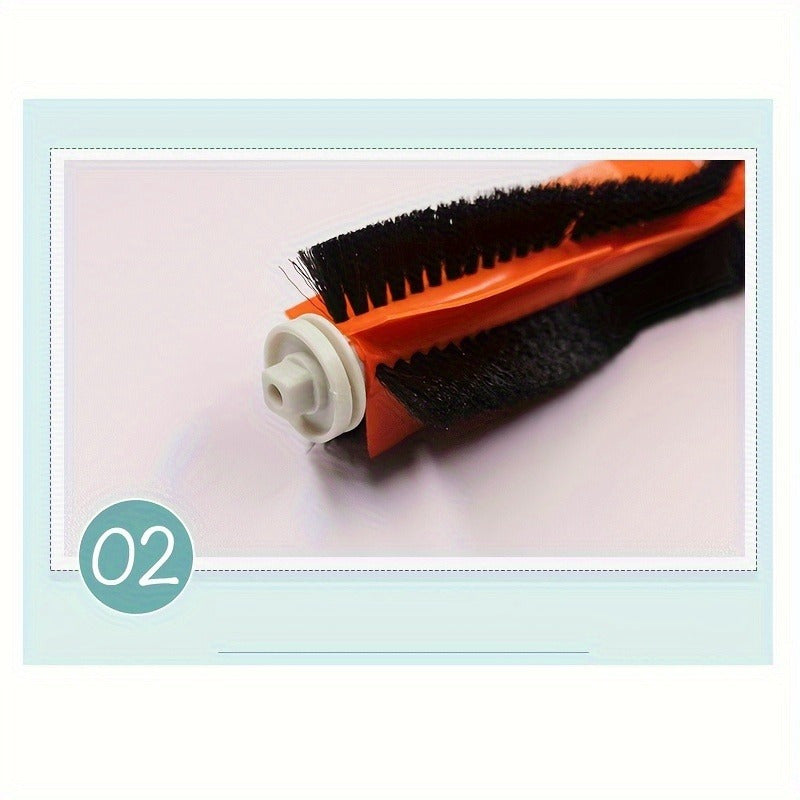 Set of 2 Main Brush Replacements for Xiaomi Roborock & E25 Series - Long-Lasting Plastic, Essential Vacuum Floor Attachments