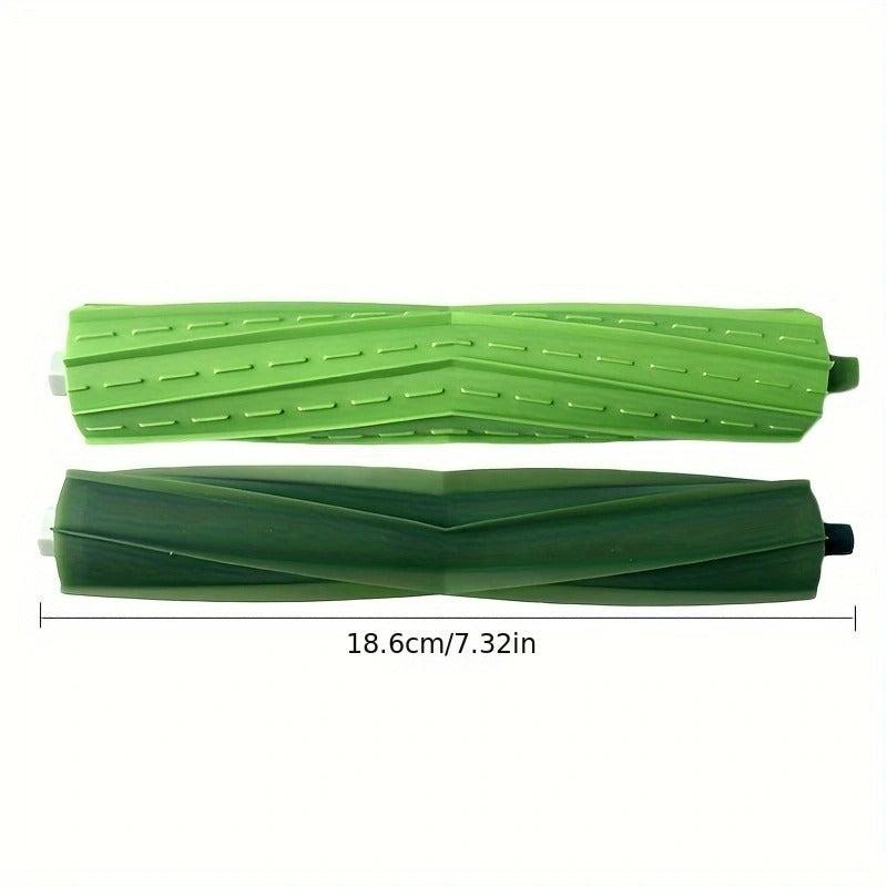 Replacement green brush roll set for iRobot I7 E5 E6 series robot vacuum cleaner - includes 4 pieces. Compatible with floor attachment spare parts.