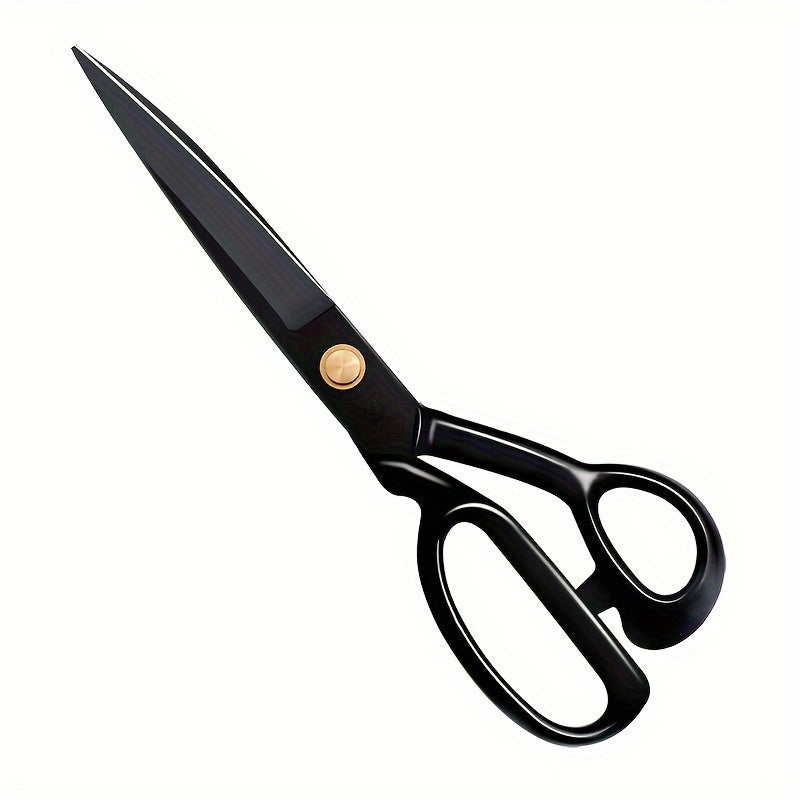 Sharp and durable metal scissors, measuring 25.4cm, designed for cutting fabric and faux leather. Ideal for sewing, home office, and industrial use.