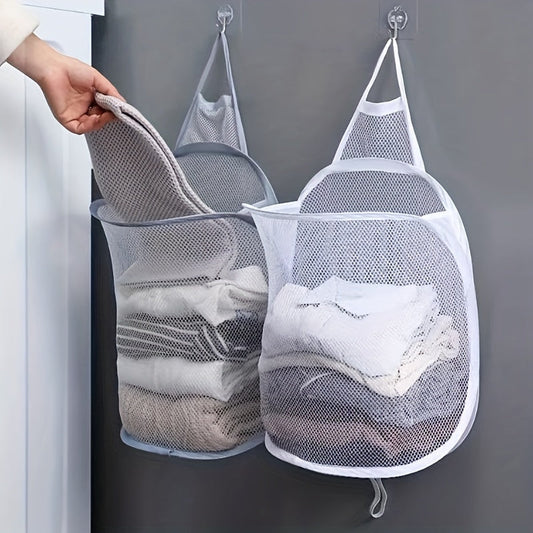 Collapsible Laundry Hamper with Space-Saving Design - Mounts on Wall for Easy Storage of Dirty Clothes and Towels, Convenient and Easy to Clean Basket for Laundry