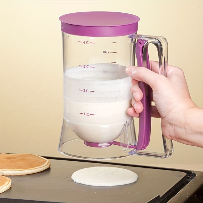 Convenient Pancake Batter Dispenser with Bonus Cupcake Liners - Ideal for Pancakes, Waffles & Muffins - Safe Silicone Kitchen Tool for Food