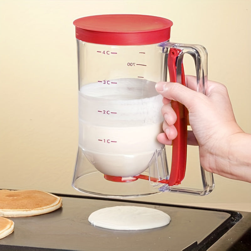 Convenient Pancake Batter Dispenser with Bonus Cupcake Liners - Ideal for Pancakes, Waffles & Muffins - Safe Silicone Kitchen Tool for Food