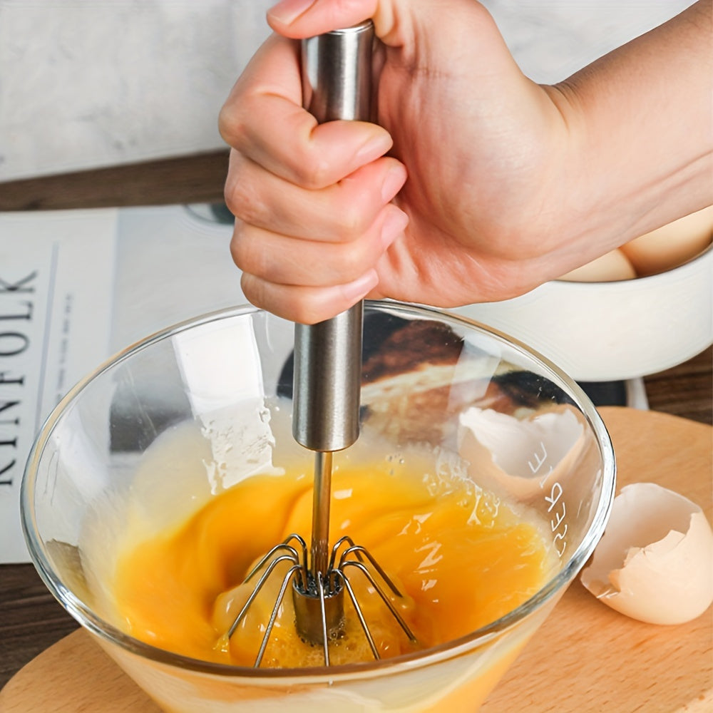 Stainless Steel Handheld Mixer - Effortlessly Blend Eggs, Creams & Batters with Ease - Ideal for Baking & Culinary Enthusiasts