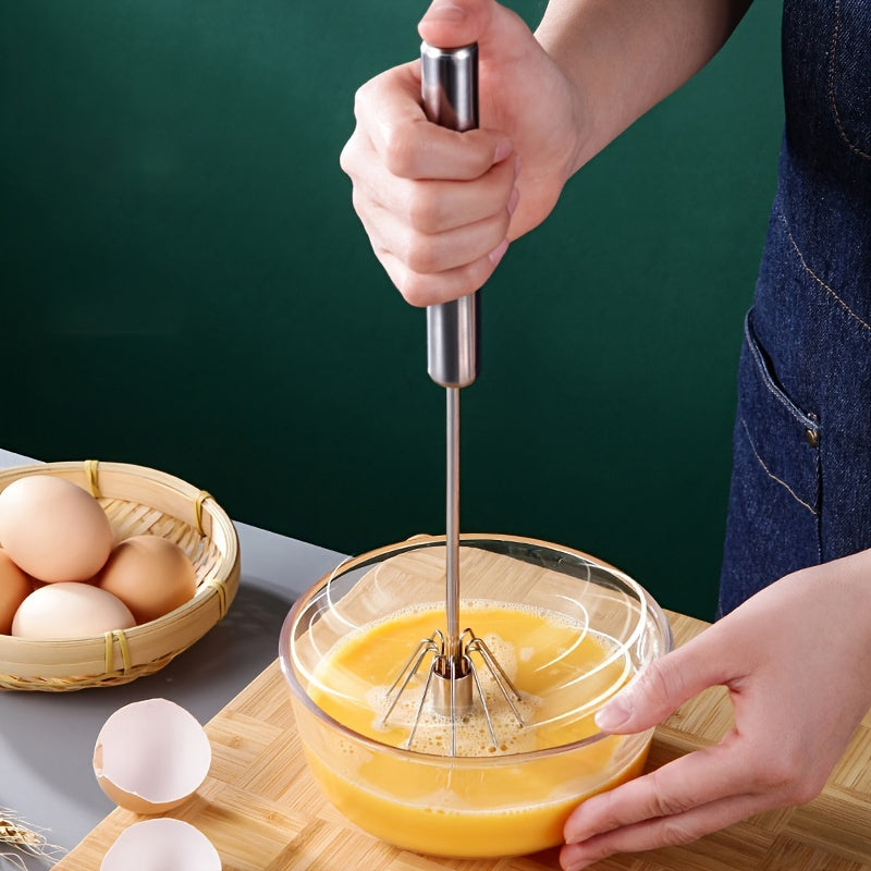 Stainless Steel Handheld Mixer - Effortlessly Blend Eggs, Creams & Batters with Ease - Ideal for Baking & Culinary Enthusiasts