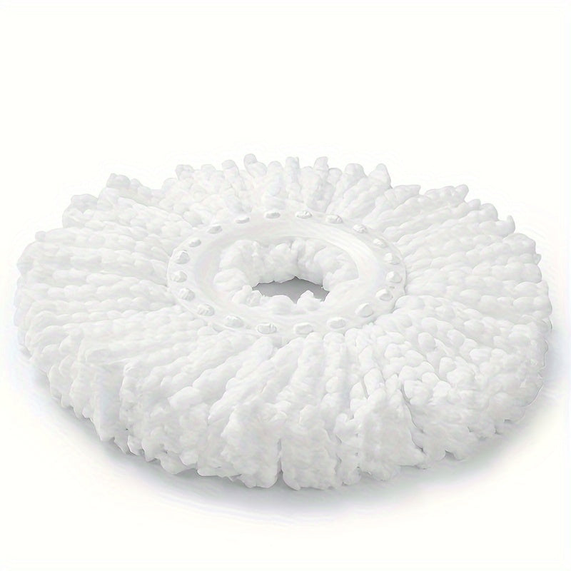 Replacement head for 1 piece microfiber spin mop - Compatible with spin mop systems, ideal for wet and dry floor cleaning. Washable and dust removal, a convenient cleaning supplies accessory.