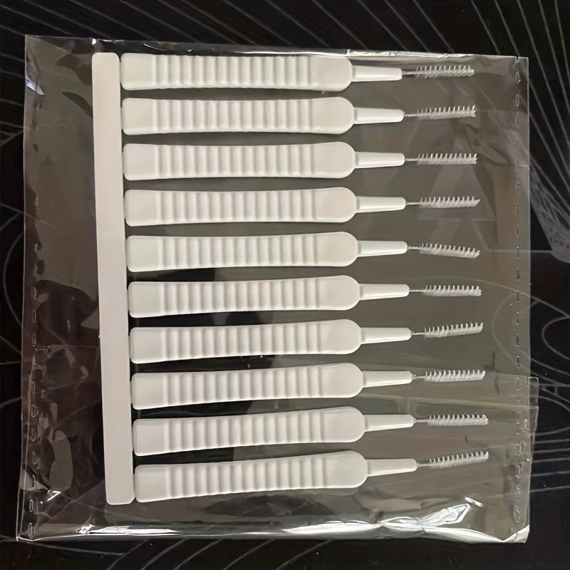 Mini Brush Set of 10 Pieces: Includes an Anti-Clogging Shower Head, Phone, and Pore Cleaner - Ideal for Bathroom, Car, and Digital Devices