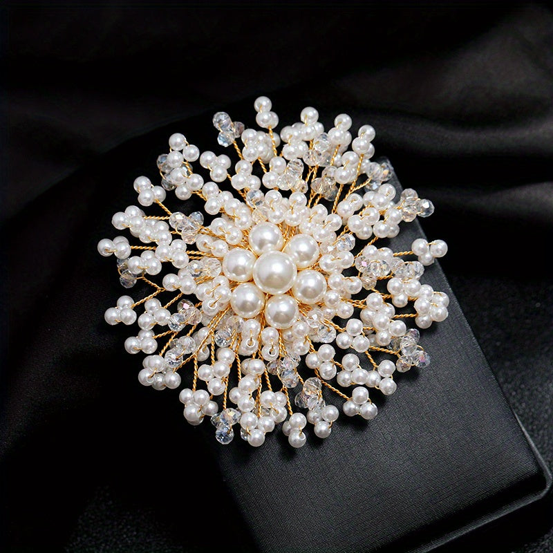 Chic Resin Snowflake Brooch for Women, Exquisite Floral Brooch for Brides, Perfect for Weddings, Parties, and Gifts - Stay on-trend with this Stunning Jewelry Piece!