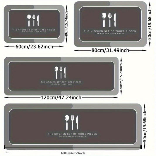 Современный резиновый коврик для кухни Diatom Mud - впитывающий, нескользящий, не требующий особого ухода, прочный коврик для дома и ресторана, можно стирать в стиральной машине