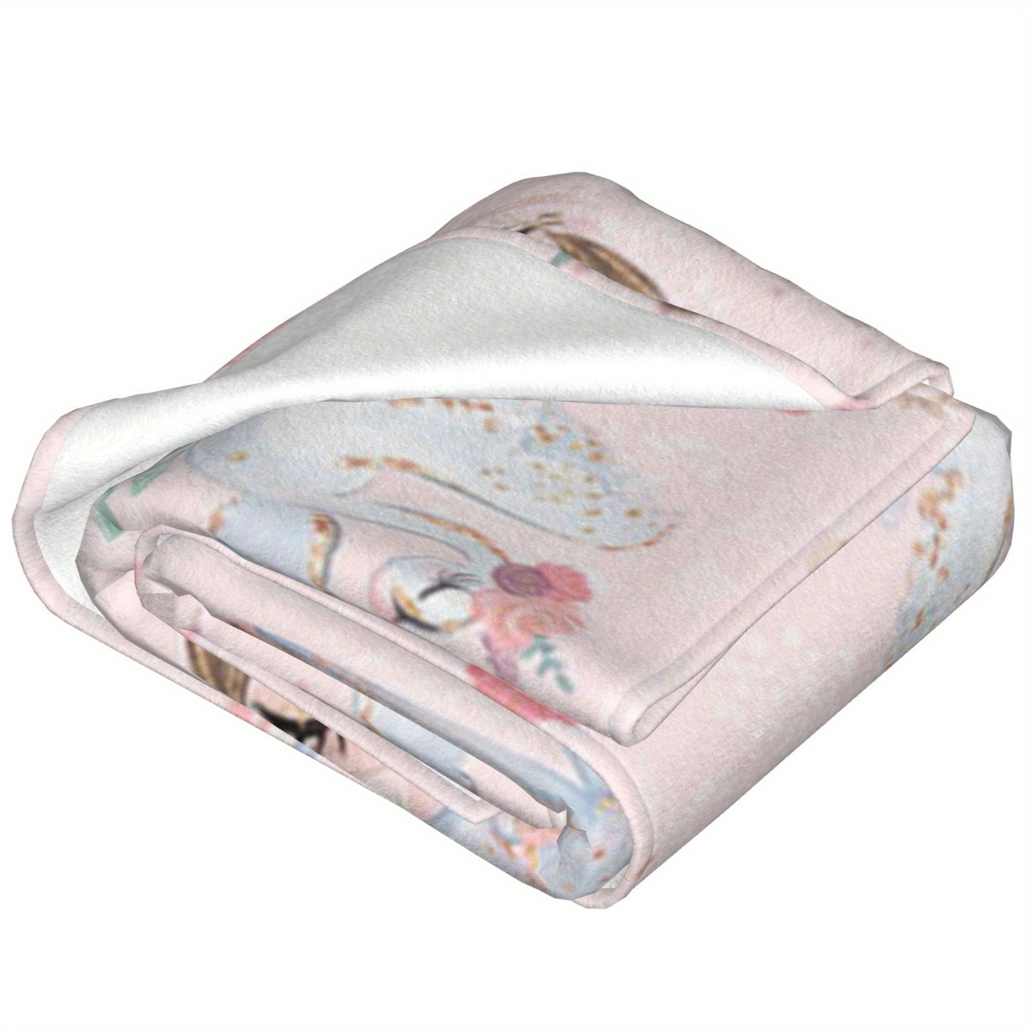 Soft and comfortable, this adorable pink blanket features a ballet dancer pattern on a velvet printed background. It is versatile enough to use as a nap blanket or small throw, making it the perfect birthday gift for anyone who appreciates creative