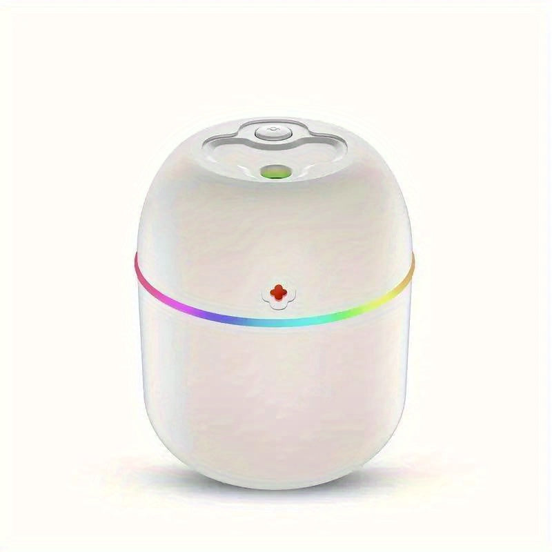 USB-powered aromatherapy humidifier with night light - ideal for bedroom, office, and car ambiance.