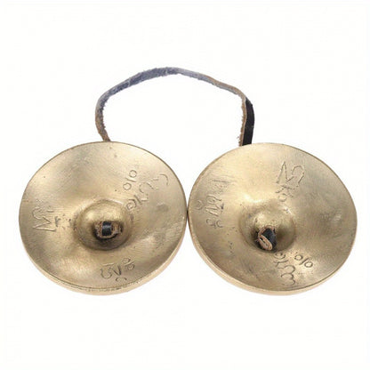 6.6cm Tibetan Tingsha Cymbals with Eight Auspicious Symbols,ideal for Yoga and Healing.