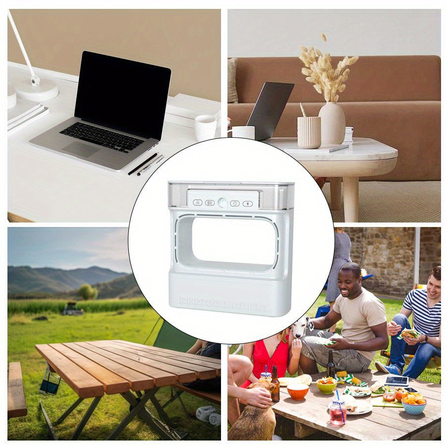 Wireless USB Desktop Fan with Mist Cooling - Bladeless Design, Perfect for Indoor & Outdoor Environments