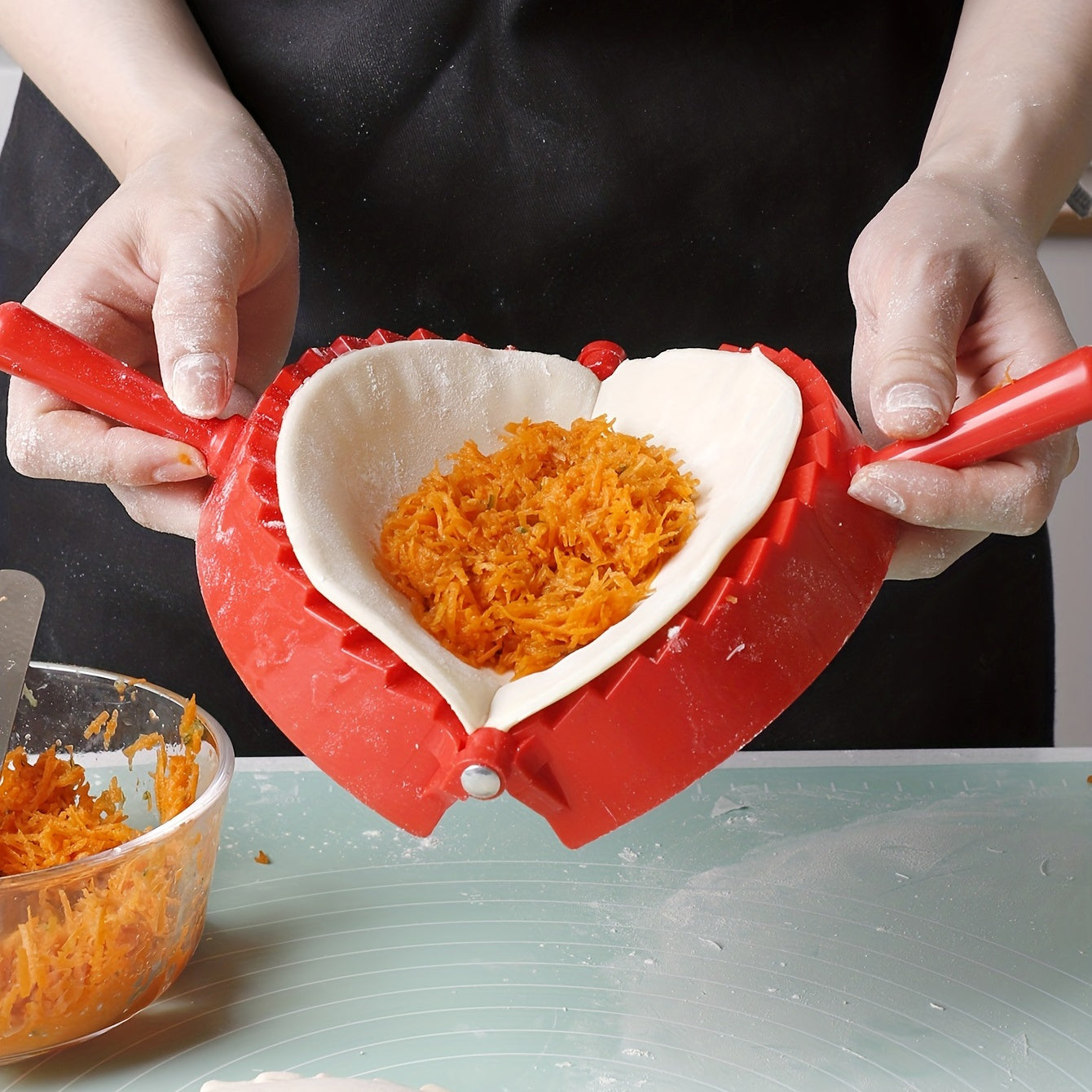 Kitchen Tool Accessory: Dumpling Press Maker for Homemade Dumplings, Wontons, and Empanadas - Made with Food-Safe PP Plastic