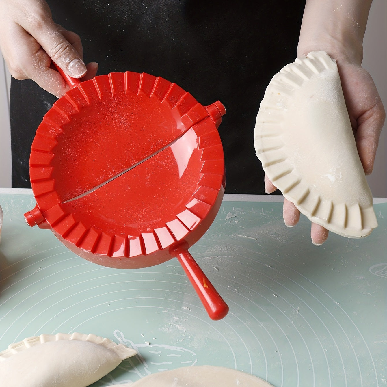 Kitchen Tool Accessory: Dumpling Press Maker for Homemade Dumplings, Wontons, and Empanadas - Made with Food-Safe PP Plastic