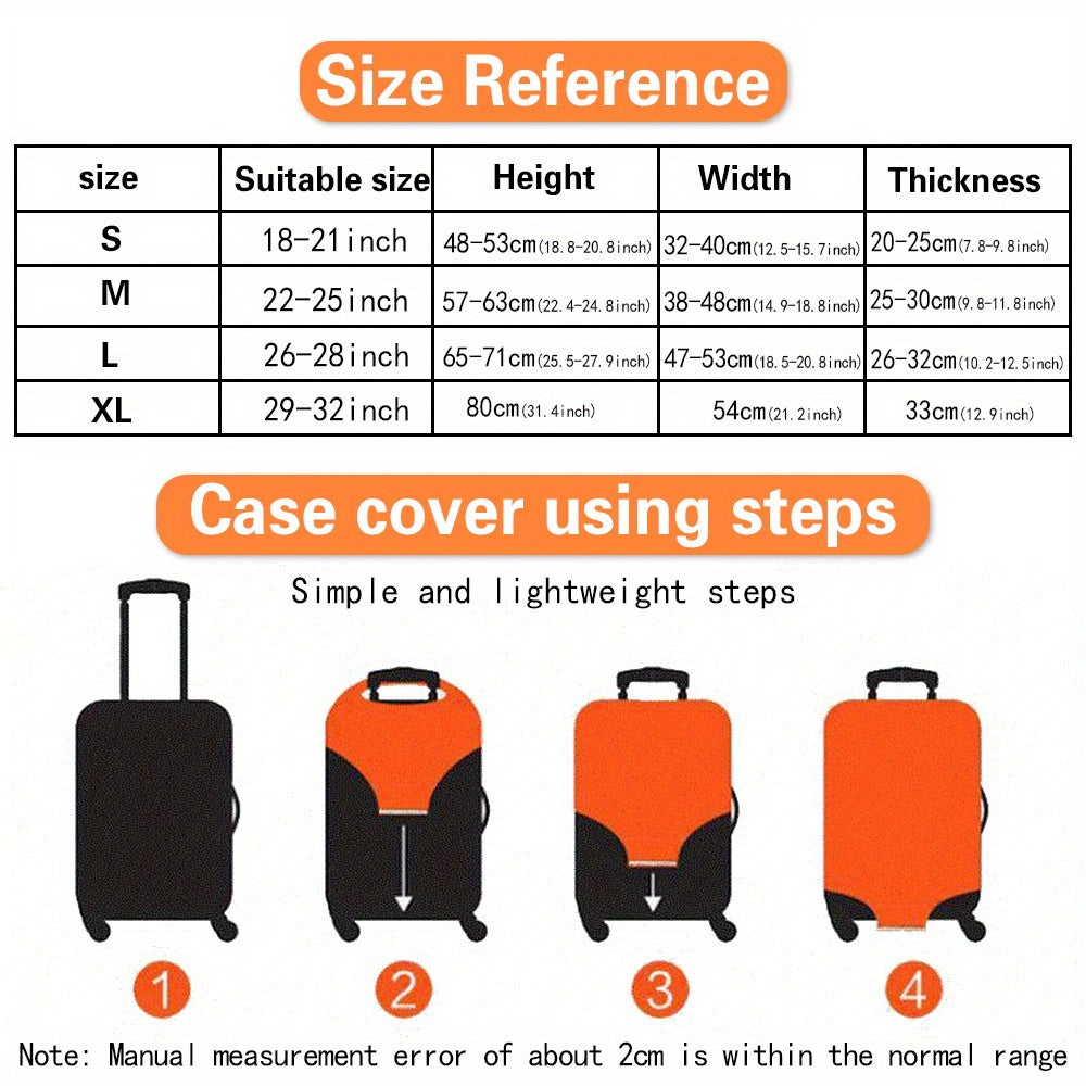 Durable polyester luggage cover for men and women, perfect for outdoor travel.