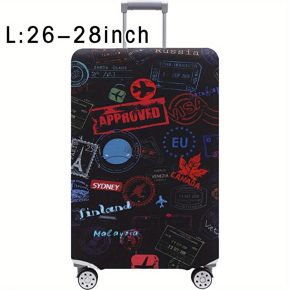 Durable polyester luggage cover for men and women, perfect for outdoor travel.