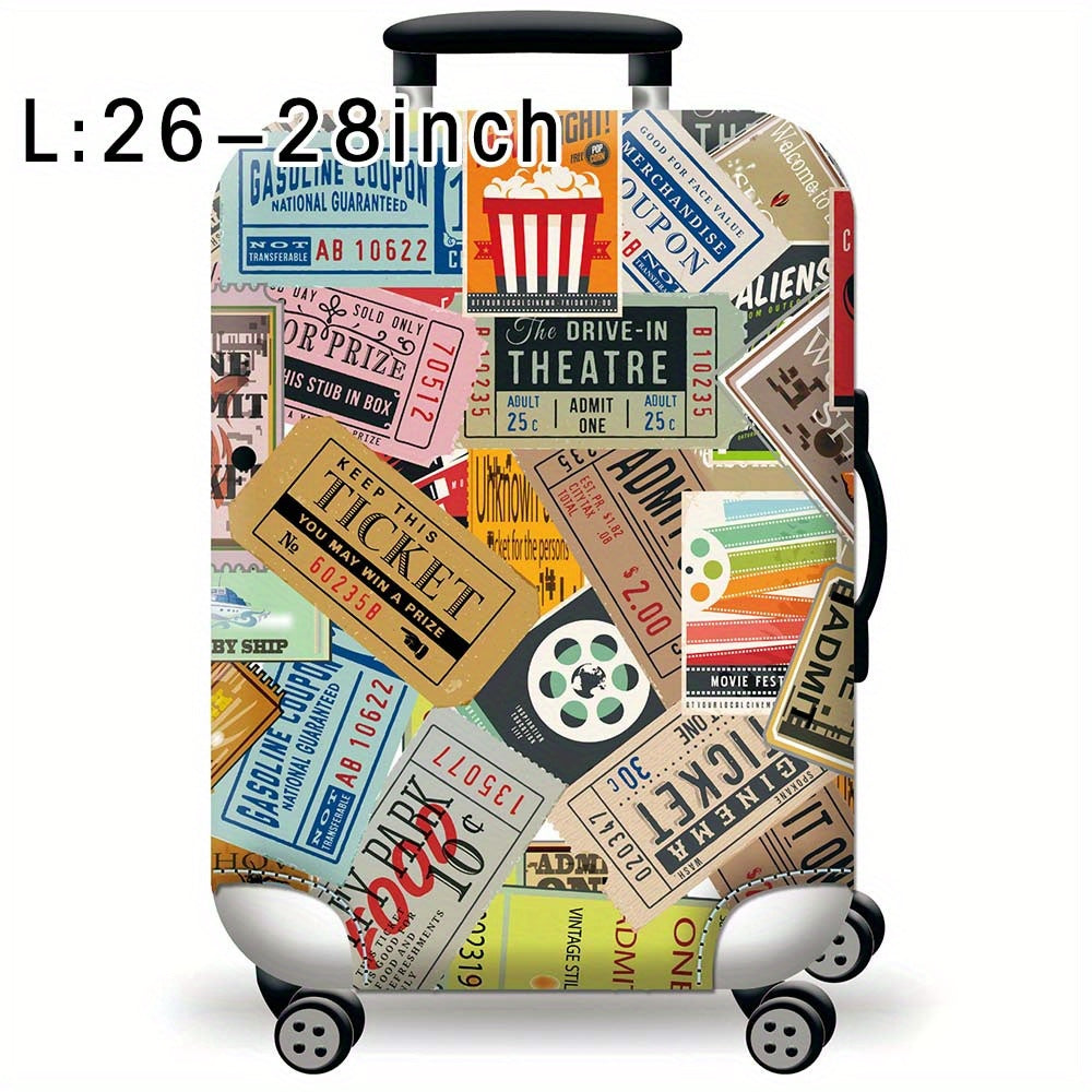 Durable polyester luggage cover for men and women, perfect for outdoor travel.