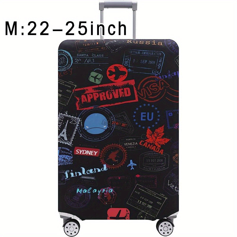 Durable polyester luggage cover for men and women, perfect for outdoor travel.