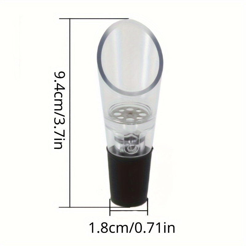 2 Acrylic Wine Pourers- Drip-Free, Aerating Spout for Improved Flavor, Ideal for Kitchen & Restaurant.