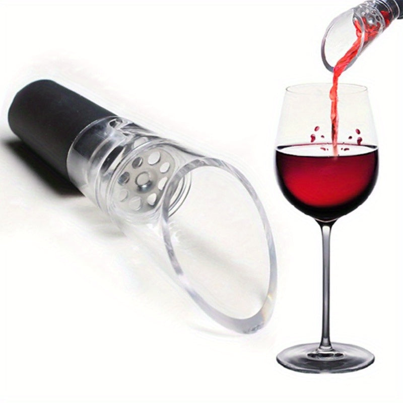 2 Acrylic Wine Pourers- Drip-Free, Aerating Spout for Improved Flavor, Ideal for Kitchen & Restaurant.