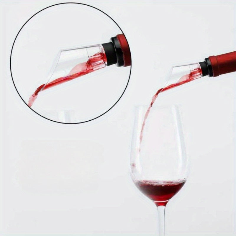 2 Acrylic Wine Pourers- Drip-Free, Aerating Spout for Improved Flavor, Ideal for Kitchen & Restaurant.