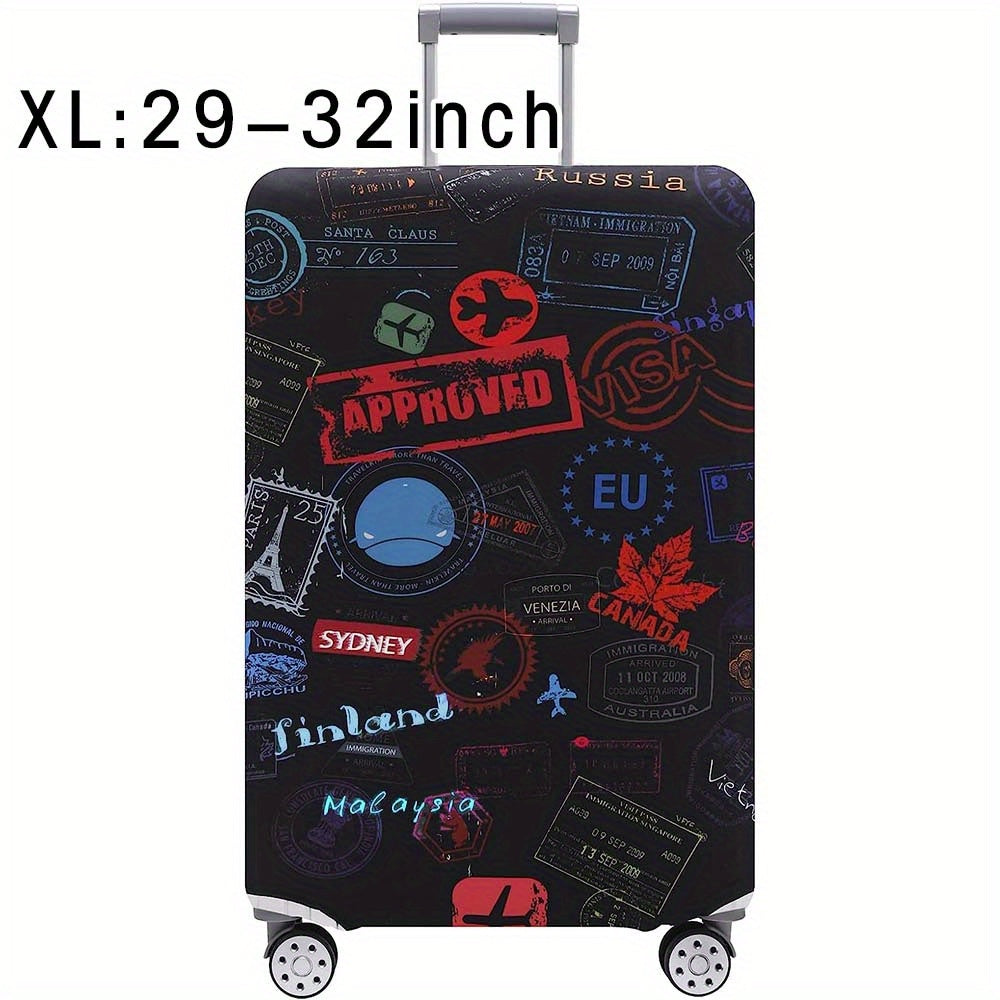 Durable polyester luggage cover for men and women, perfect for outdoor travel.