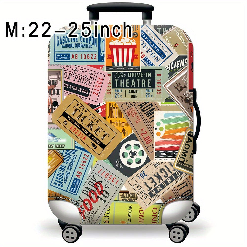 Durable polyester luggage cover for men and women, perfect for outdoor travel.