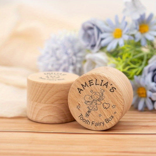 This custom engraved wooden tooth fairy box is perfect for storing your child's first tooth as a special keepsake. It can also be used as a unique birthday gift for all ages. Made of high-quality wood, this tooth fairy collection holder is suitable for