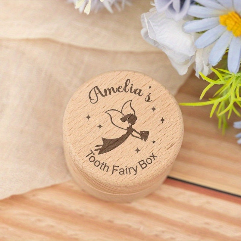 This custom engraved wooden tooth fairy box is perfect for storing your child's first tooth as a special keepsake. It can also be used as a unique birthday gift for all ages. Made of high-quality wood, this tooth fairy collection holder is suitable for