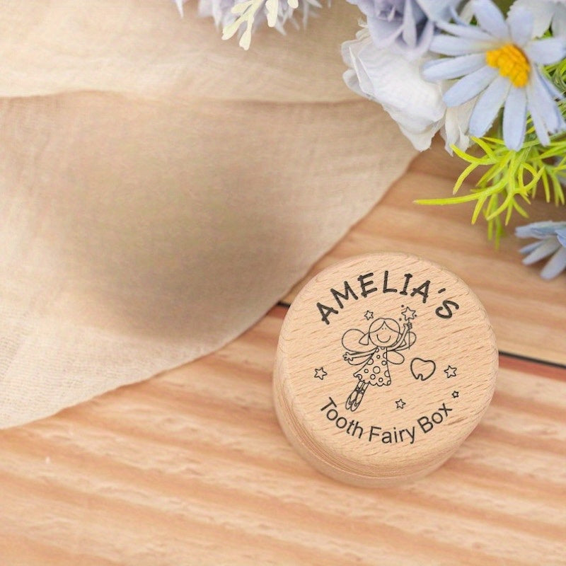 This custom engraved wooden tooth fairy box is perfect for storing your child's first tooth as a special keepsake. It can also be used as a unique birthday gift for all ages. Made of high-quality wood, this tooth fairy collection holder is suitable for