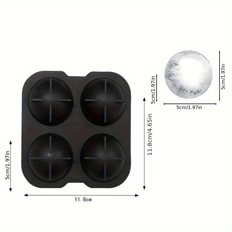 Silicone Whiskey Ice Ball Maker - Create Perfectly Round Ice Cubes with Ease using this Flexible Sphere Mold