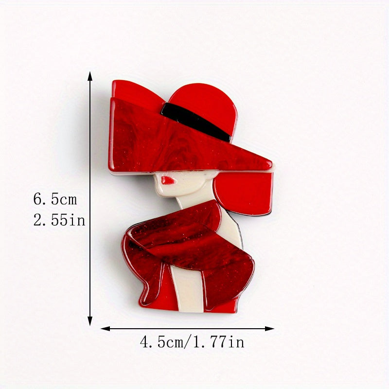 Elegant Brooch Shaped Like a Hat - Perfect for Women's Dress, Sweaters, and Clothing as a Decorative Accessory