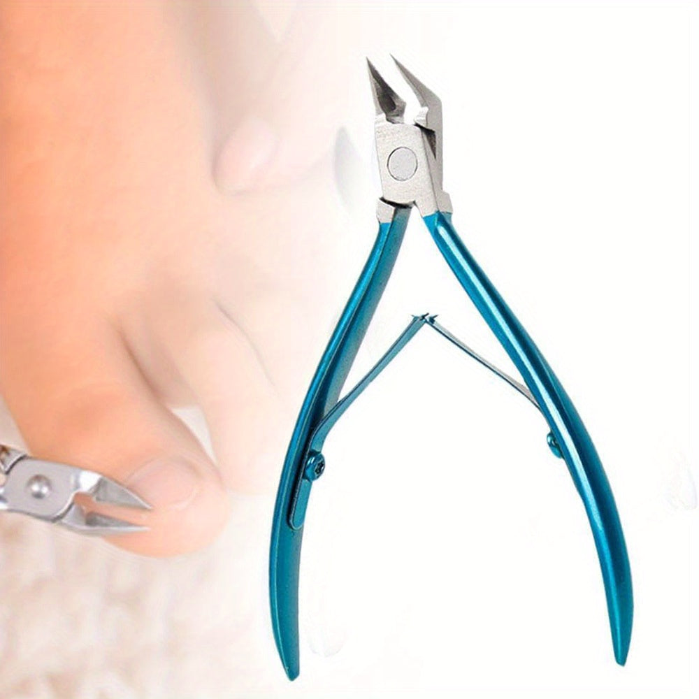 Ingrown toenail tool: 1PC stainless steel nail clipper with sharp pointed tip for thick nails, wide jaw toenail cutter, professional podiatry tool.