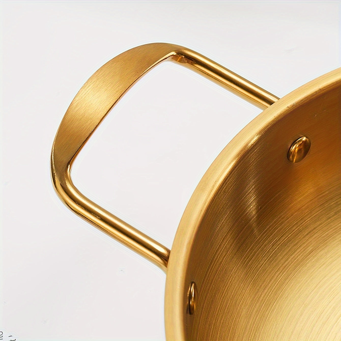 Premium Golden Stainless Steel Ramen Pot - Quick Arrival, Perfect for Soup & Seafood - Reliable Cookware for Home and Restaurant