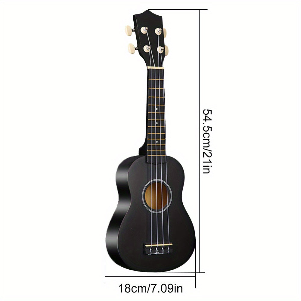 Professional adult beginner ukulele in Hawaiian style, measuring 53.34 cm and featuring four strings.