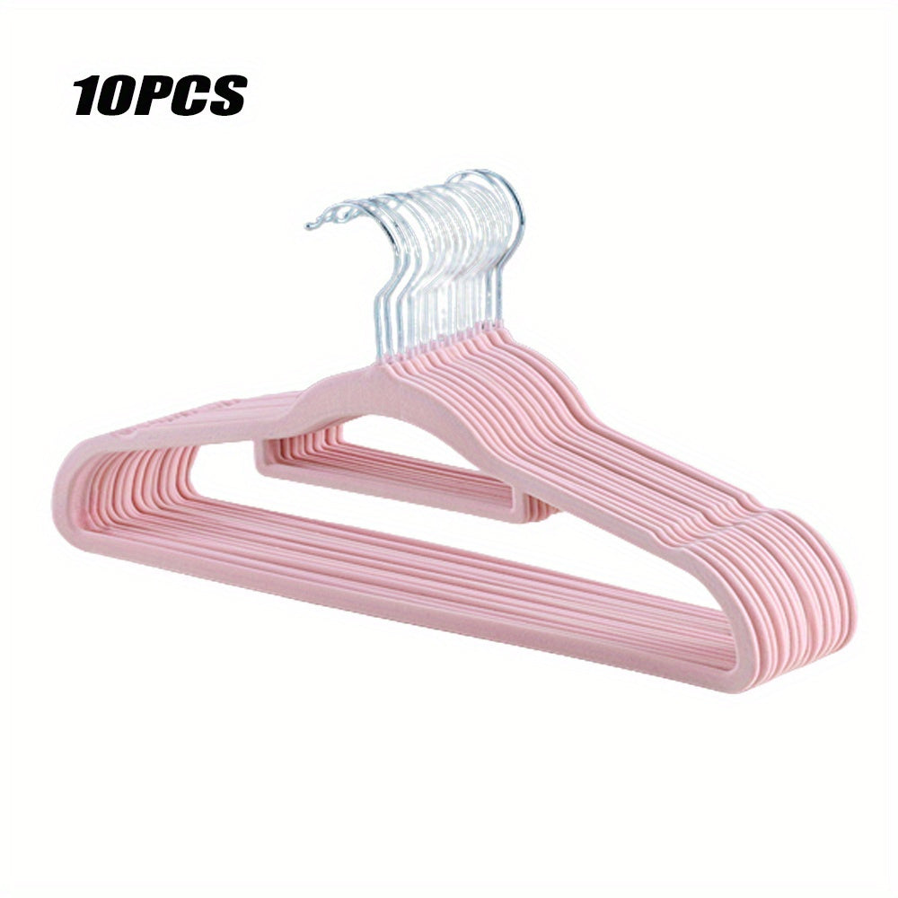 Pack of 10 High-Quality Velvet Hangers with Swivel Hooks, Durable Non-Slip Design for Maximum Space Efficiency, Includes Tie Bar for Coats, Suits, and Dresses