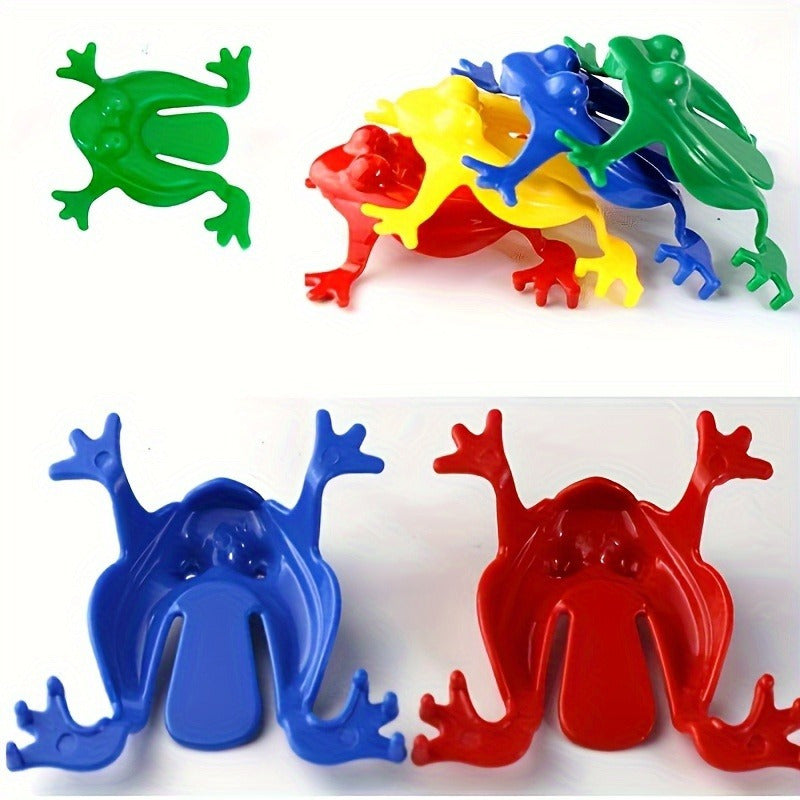 15 colorful mini jumping frogs - great for building finger dexterity, math skills, and birthday party favors.